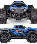 Blue Mini Maxx BL2S 4X4 Monster RC Truck Ready To Roll With Brushless Power Waterproof ESC Battery And Charger Included