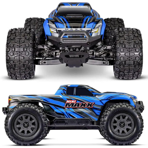 Blue Mini Maxx BL2S 4X4 Monster RC Truck Ready To Roll With Brushless Power Waterproof ESC Battery And Charger Included