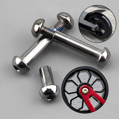 Beefed Up 8mm Axle Bolts Set For Front And Rear Stunt Scooters And Kick Scooters 44mm Length Grade 8 8 Carbon Steel With Gaskets
