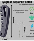 All In One Eyeglasses Repair Kit For Quick Adjustments And Tightening Frames With A Handy Screwdriver Includes Temple Bending Nose Pad Contouring And Replaces Multiple Tools At Home tool dimensions