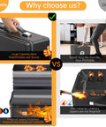 Comparison of Ten Layer Fireproof Document Safe Box with Lock and Zippered Pockets, showing portability and resistance to fire.