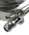 Close-up of 3.5 Inch ID Stainless Steel V Band Clamp Kit With Aluminum Flanges and 10 Mm Lock Bolt detailing bolt mechanism.