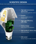 Lit 6500 Lumen A21 LED Bulb Replaces 450W Incandescents, 5000K Daylight, 35W, E26 Non Dimmable, cutaway design view