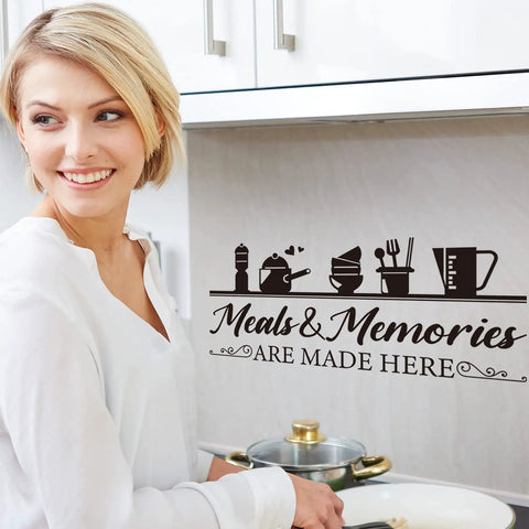 Three Piece Kitchen Wall Decal Set With Dining Room Rules And Utensil Wall Art Vinyl Stickers For Kitchen And Dining Area Home Decor, Easy Peel And Stick, Modern Vibe Wall Decor For Quick Kitchen Makeover