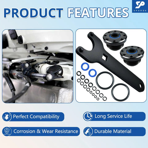 Hydraulic Steering Seal Kit For SeaStar HC Series With HS5157 Pin Wrench Fits HC5340 To HC6755 SeaStar Hydraulic Cylinder Repair Kit No Fuss Install Premium Seals For Smooth Steering