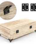 Tiny 18x15mm Wooden Box Hinges Set With 200 Screws for DIY Jewelry Boxes Black Small Folding Butt Hinges Retro Style