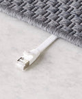 Flat Dope Cat 7 Ethernet Patch Cable 30 Foot Snagless RJ45 Gold Plated 600 MHz Gigabit Internet for Fast Home Networking White