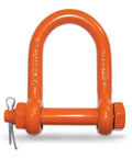 Long Reach Chain Shackle Assembly Three Quarters Inch Bolt Type Painted Orange Alloy For Heavy Duty Rigging And Lifting Gear Ideal For Winches Towing Construction Sites Off Road Use And Reliable Lifting M9152P front view
