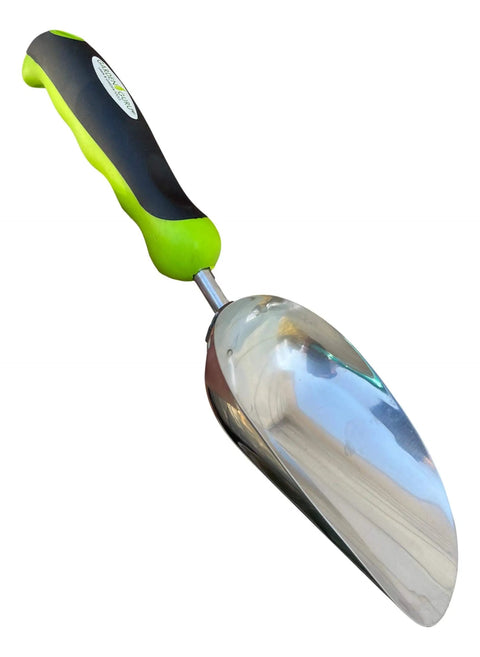 Stainless Steel Garden Scoop Trowel Transplanter With Ergonomic Grip, Rust Resistant Hand Shovel for digging and planting