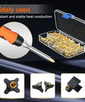 220 Piece Heat Insert Kit With M2 To M8 Threaded Inserts And 90W Adjustable Soldering Iron, brass inserts and storage case