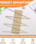 Heavy Duty 20 Pack Wooden Dowel Rods 3/8 X 15 Inch Round Unfinished Hardwood Sticks Knockout Build For Sick Craft Projects DIY Tutorials Cake Tiers And Wedding Ribbon Wands arranged on a table.
