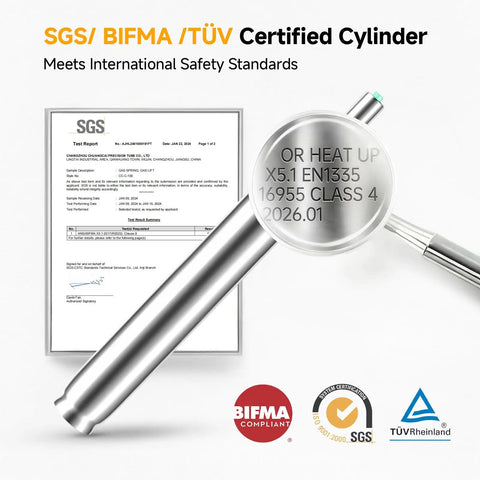 Beefed Up Heavy Duty 1000 Lbs Gas Lift Cylinder Replacement with SGS/BIFMA/TÜV Certification