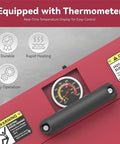 Hoadhen 1200W Electric PVC Conduit Heater For 1/2 To 2 Inch Pipes, temperature display and safety warnings on control panel.