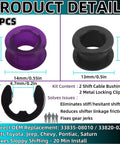 Shift Cable Bushing Repair Kit 2-Pack With Clips For OEM 33835-08010 And 33820-02370 dimensions and components image
