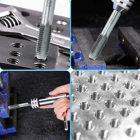 M10 X 1.5 Metric Tap And Die Set For HSS Machine Threads being used in metalworking and threading applications