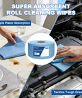 Top Notch Heavy Duty Cleanroom Wipes Lint Free Cloths in use on kitchen table and car engine
