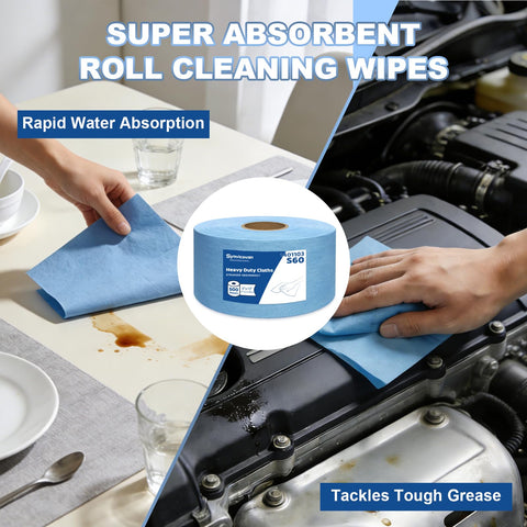 Top Notch Heavy Duty Cleanroom Wipes Lint Free Cloths in use on kitchen table and car engine