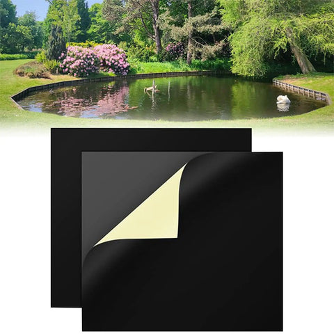 Pond Liner Patch Kit Two Piece Adhesive Waterproof Sealing Tape For Quick Repair Durable Flexible Patch With No Fuss Application Pond Liner Seam Fix For Outdoor Gutter Pool Roof Tear Protection Use