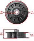 Drive Flat Idler Pulley Replacement Fit Husqvarna Dixon AYP Lawn Tractors For GT54 LS CS And More With 9.7mm Shaft, showing dimensions and shape.