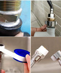 Half Inch Teflon Plumber Tape 520 Inches Long 5.5 Mil PTFE Thread Seal Tape for pipe fittings and shower heads in use.