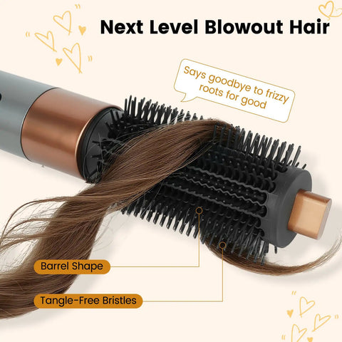Upgraded 2.3inch Round Volumizing Brush Attachment for Dyson Airwrap HS01 HS05 HS08, delivering serious volume and smooths dry hair