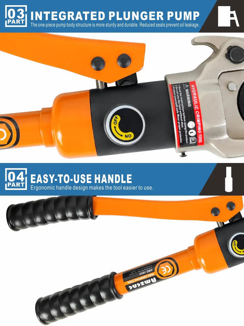 Hydraulic Copper Tube Fittings Crimping Tool With One Half Inch Three Quarter Inch And One Inch Jaw Sizes for Propress Crimper