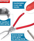Pliers-style washing machine inner/outer spring expansion tool, red handles
