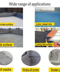 Self Adhesive Roofing Felt Roll Waterproof Underlayment Tape Aluminum Foil Backed on various surfaces including concrete and tiles.