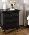 Black nightstand with Set Of 50 Brushed Nickel Square Cabinet Knobs For Dresser Drawers And Kitchen Cabinets, Durable Zinc Alloy Hardware
