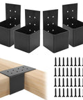 Heavy Duty Pergola Brackets Kit For 4x4 Wood Posts With Included Screws Joist Bracket Connector And Beam Support Built Tough