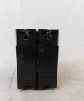 BR250 2 Inch 50 Amp Double Pole Interchangeable Circuit Breaker For Home Garage And Panel Upgrades, front view black breaker