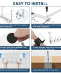 Installation steps for Over The Door Hooks Five Pack Heavy Duty Tri Coat Rack All Metal Hangers Chrome Fit One And Three Eighths Inch Doors