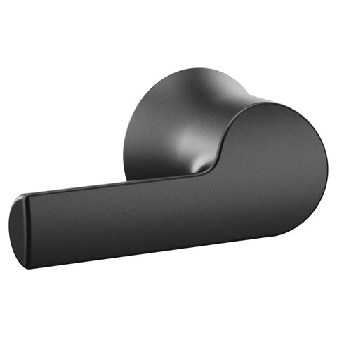Matte Black 4.25 Inch Brass Toilet Tank Flush Lever From Doux Collection Dope Coordinating Bathroom Accessory With Easy Install Template And Mounting Hardware Brings Modern Vibe And Flexible Fit To Any Toilet