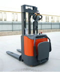 Heavy Duty Electric Pallet Stacker Forklift Powered Warehouse Lift Truck Ideal For Material Handling And Industrial Use, compact design.