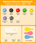 Portable Molecular Model Kit With P Orbitals 307 Pieces For Organic And Inorganic Chemistry Classes component list