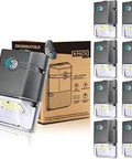 8-Pack 35W Dusk To Dawn LED Wall Pack Lights Outdoor With 4750LM 5000K Cool White shown with packaging, IP65, AC 100-277V