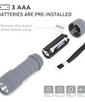 Six Pack Of Compact LED Flashlights With 100 Lumen Output Includes 18 AAA Batteries Mini Pocket Lights For Camping Hiking Emergencies
