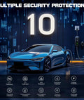 Electric car charging with Level 2 EV Charger 32A 7.4 kW Portable With 25 Foot Cable ETL Certified SAE J1772 240 Volt.