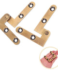 Heavy Duty Hidden Door Pivot Hinge With Concealed Brass Shaft for Concealed Wooden Doors, shown in hand for scale.