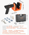 Pocket Hole Jig Kit for Woodworking With Adjustable Half Inch Three Quarters Inch One And A Half Inch Settings 360 Degree Rotating Handle Includes 260 Screws C Clamp Stop Collar Drill Bit Easy Clamping Quick Setup with case and tools