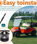 Top Shelf 3 Pack 500 Ohm Pre Charge Resistor Assembly For Ezgo 48V Golf Carts shown with solenoid behind a golf cart.