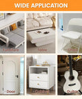 Image showcasing wide applications of White Wood Filler And Putty 16 Oz Repair Kit on furniture, table, chair, door, cabinet, and guitar.