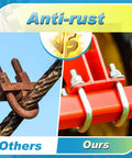Comparison of rusty U-bolts and 4 Pcs Square U Bolts Zinc Plated Heavy Duty Carbon Steel U Bolts in anti-rust test