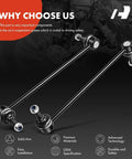 Front Sway Bar End Link Stabilizer For Toyota RAV4 2001 To 2005, Ford Escape 2005 To 2012, Mazda CX5 2013 To 2020, CX9 2016 To 2020, Mazda 6 2014 To 2020, Eclipse 2006 To 2012, Galant 2004 To 2012, Endeavor 2004 To 2008, Mercury Mariner, black steel front suspension links