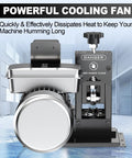 Heavy Duty Automatic Wire Stripper Machine With 180 Watt Motor features a powerful cooling fan for efficient heat dissipation.