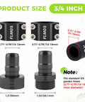 Fix Your Leak In No Time With This Heavy Duty 3/4 Inch Garden Hose Repair Kit Featuring Upgraded Aluminum Clamps And Extra Washers For A Total Zero Leak Fix. 3/4 inch hose repair kit size guide with clamps and fittings