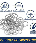 22mm ID Internal Retaining Rings, 50 Pack E Clip Snap Ring, Stainless Steel 304 Internal Circlip for automotive valve equipment bearings piles.