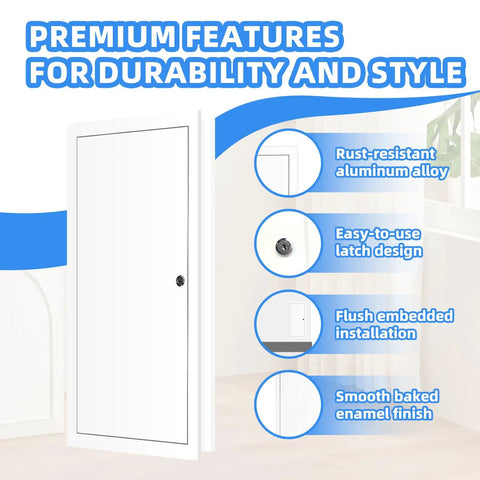 14 By 29 Aluminum Access Panel For Drywall Walls And Ceilings Solid As A Rock Made For Quick No Sweat Installation and features a smooth aesthetic finish.