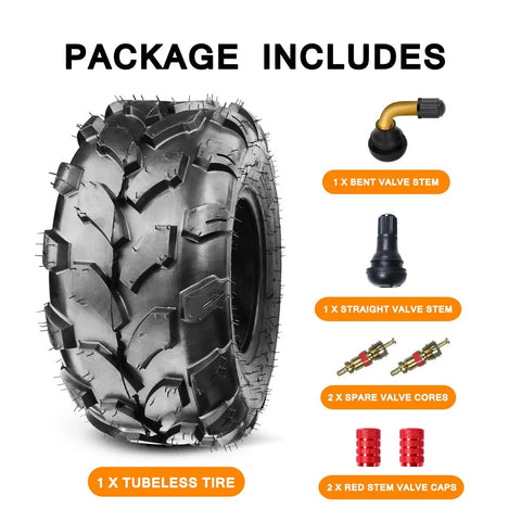 Package includes for 19x7-8 Tubeless Tire For Coleman Powersports CT200U BT200X CT200U-EX Mini Bike ATV UTV Snowblower.