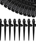 Two Dozen Pcs Drip Irrigation Misting Emitters With 360 Degree Adjustable Atomizing Nozzles shown on white background.